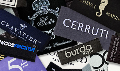 Woven labels made of finest Italian yarn in ultra-HD quality and 475 colours